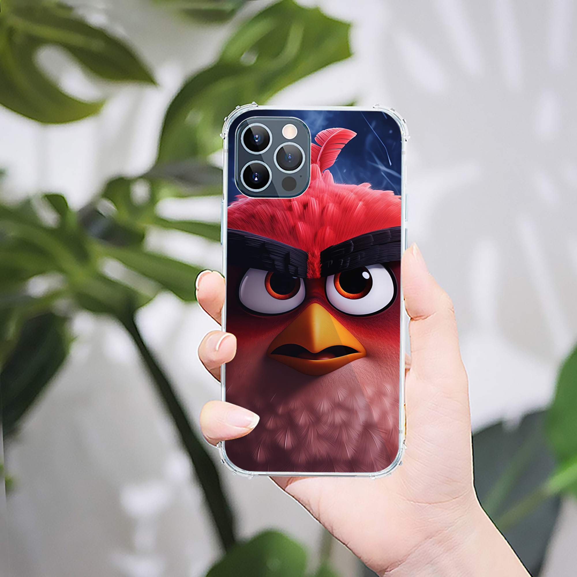 （画像用） Angry Birds アングリーバード 【iPhone 12シリーズ対応】透明スマホケース（クリアソフトケース）